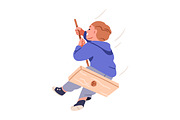 Happy cute kids swinging set, a Person Illustration by Good Studio (Thumbnail 6 of 11)