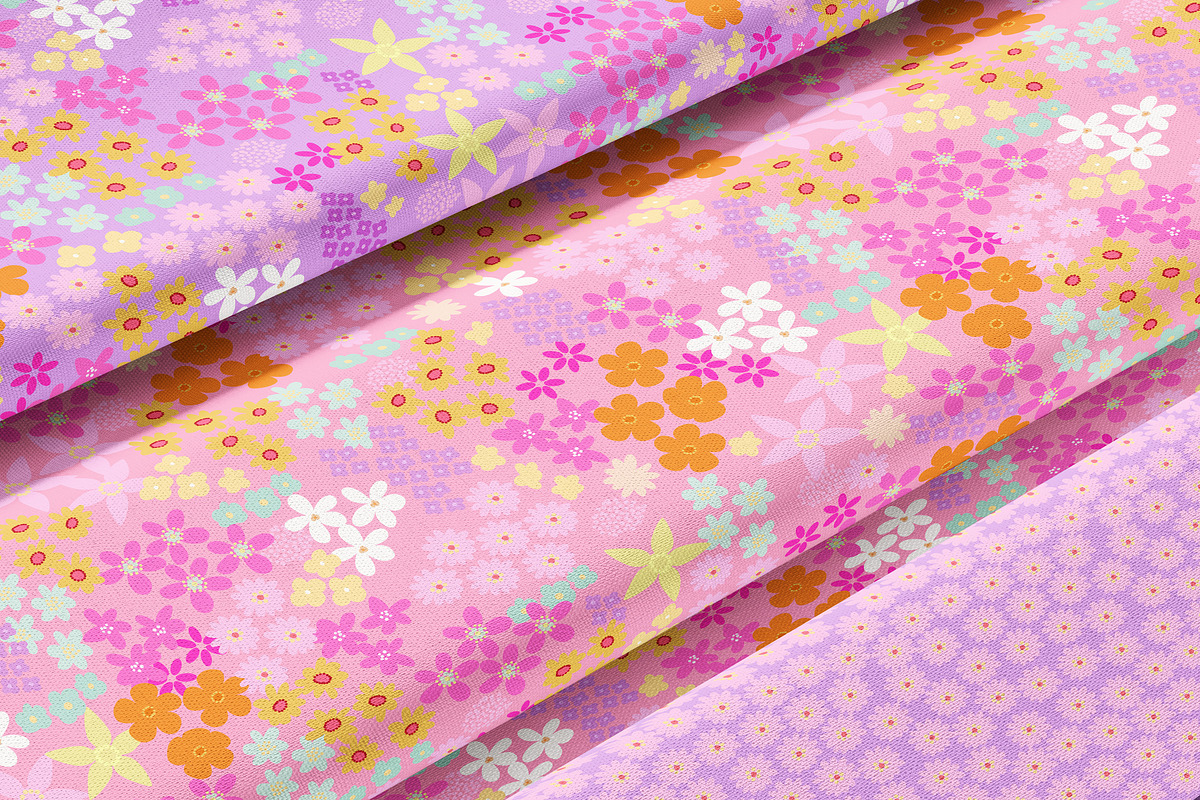 Ditsy Meadow floral pattern, an Illustration by nathalieclaire (Photo 3 of 15)
