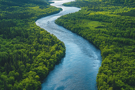 Majestic River Landscape, a Nature Photo by HubbaDigitals