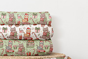 Cozy Christmas Cat Seamless Pattern, a Seasonal Illustration by TitaLivingArt (Thumbnail 5 of 9)