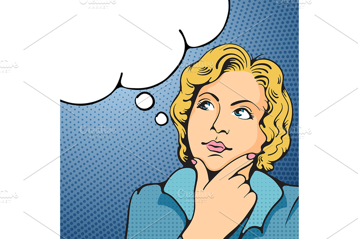 Thinking Woman Concept, a Person Illustration by Vector beauty (Photo 1 of 3)
