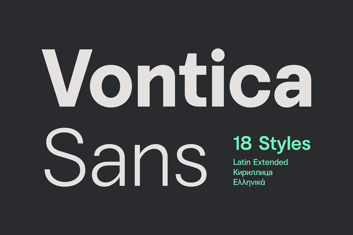 Vontica Sans Font Family, a Sans Serif Font by Asenbayu (Photo 1 of 15)