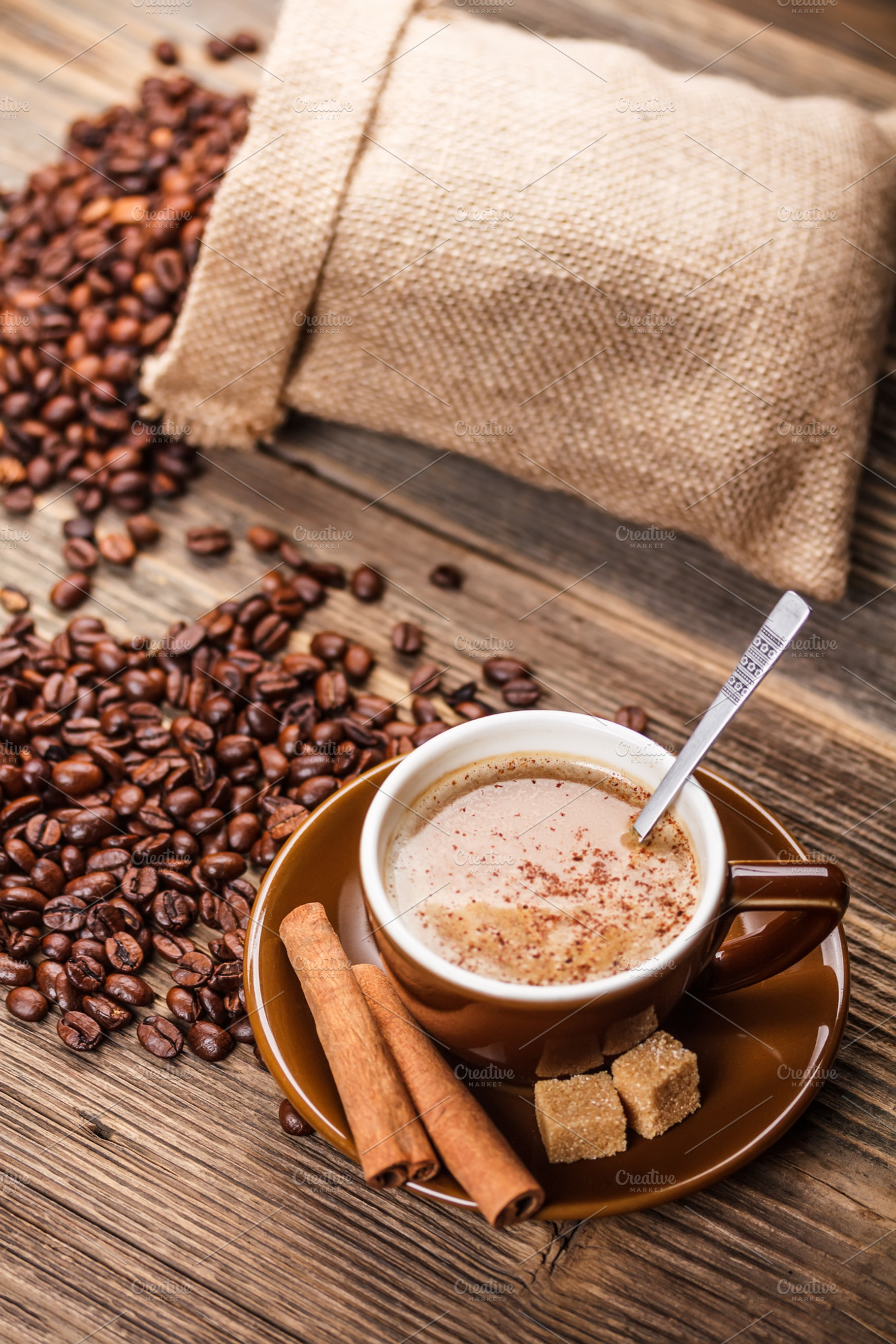 Coffee cup stock photo containing cup and cappuccino