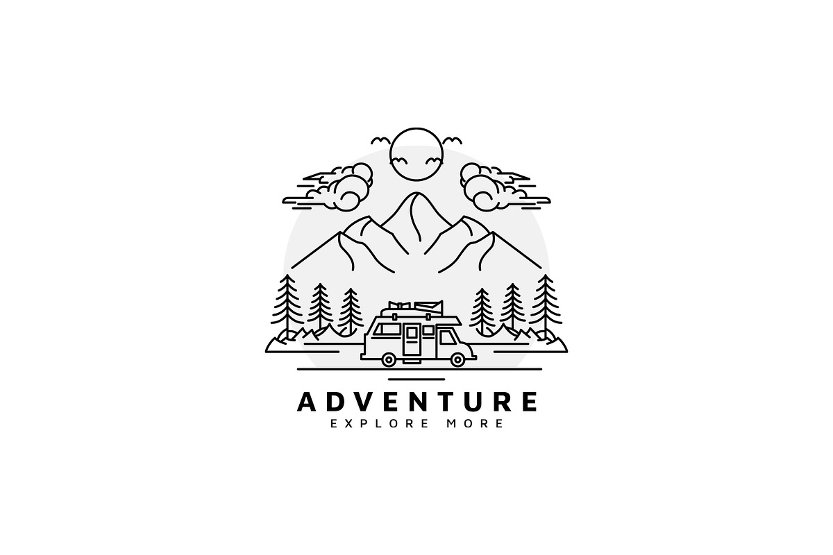 Camper van logo design, a Branding & Logo Template by vexper (Photo 1 of 4)