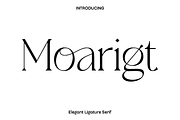 Moarigt Elegant Ligature Serif, a Serif Font by Luna Shop (Thumbnail 1 of 10)