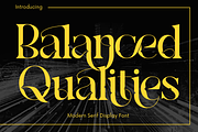 Balanced Qualities - Elegant Font, a Serif Font by 177Studio (Thumbnail 1 of 8)