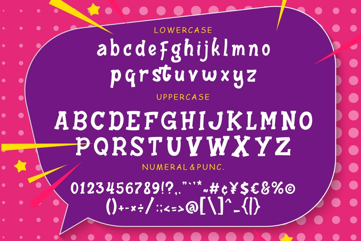 Hattrick Fun Children Typeface, a Sans Serif Font by Creatype Studio (Photo 9 of 9)