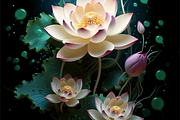 Stunning Lotus Flower Backgrounds, a Background Graphic by Whiskey Bee Boutique (Thumbnail 5 of 11)