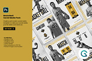 Basketball Social Media Template, a Social Media Template by Geelator Studio (Thumbnail 1 of 5)