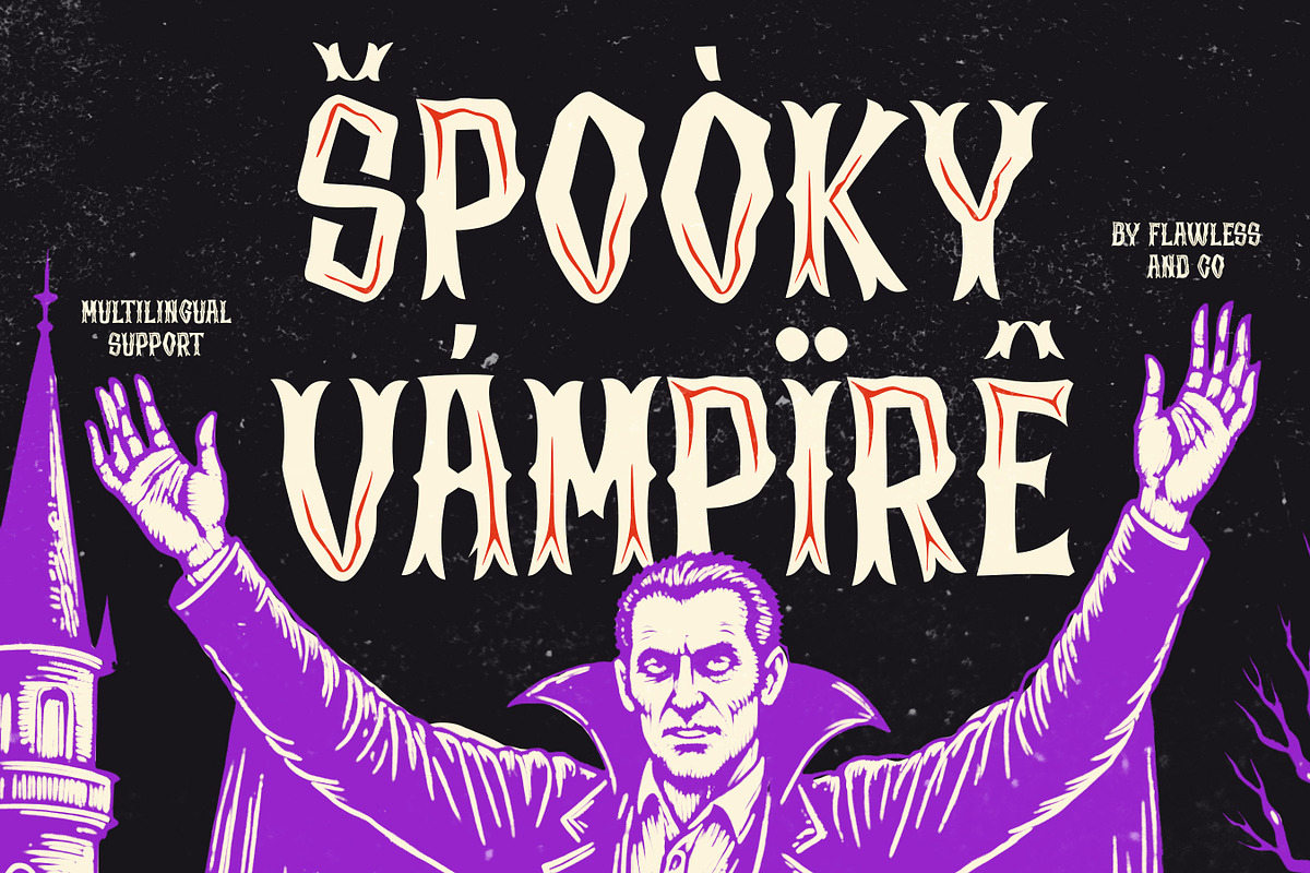 Crovella - Halloween Display Font, a Sans Serif Font by Flawless And Co (Photo 10 of 10)