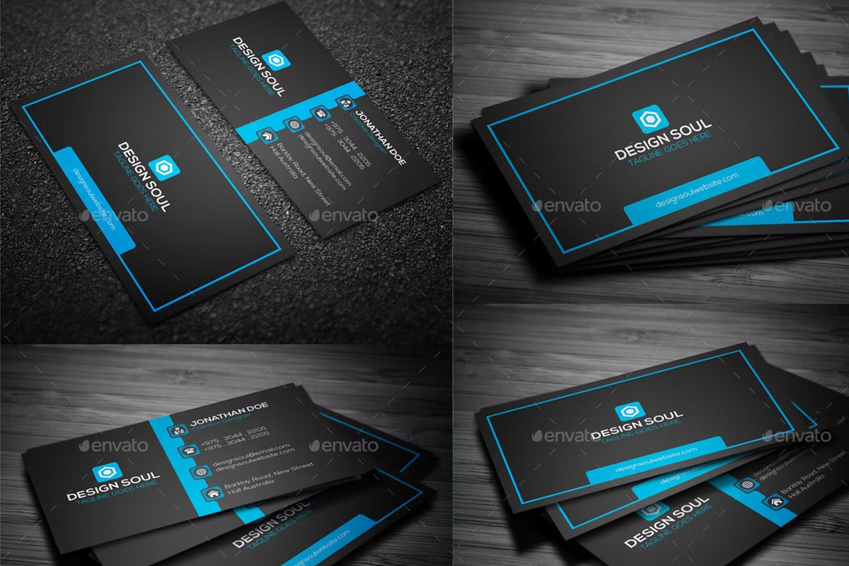 Corporate Business Card, a Card Template by UInstrument