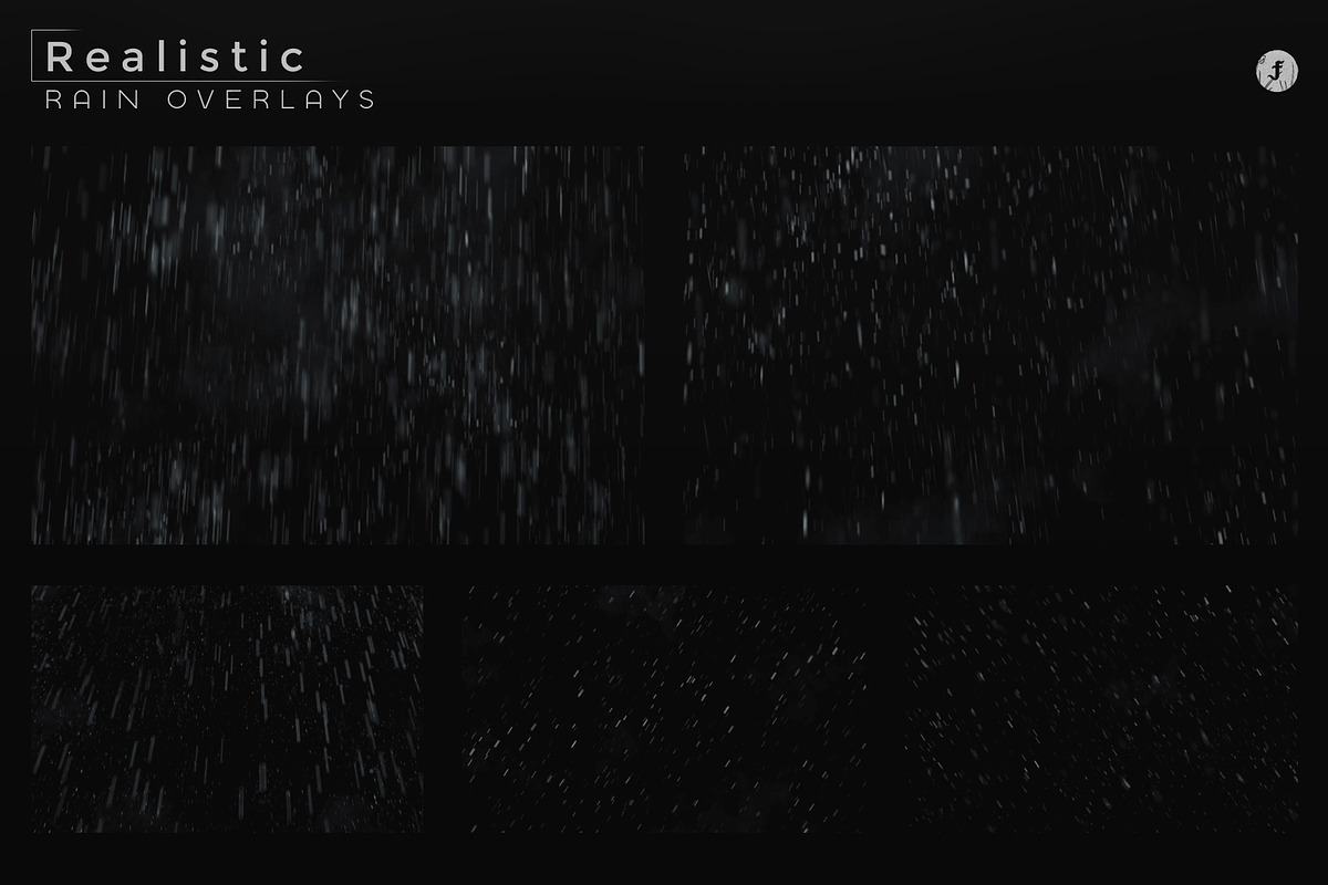 Realistic Rain Overlays, a Texture Graphic by Freezerondigital