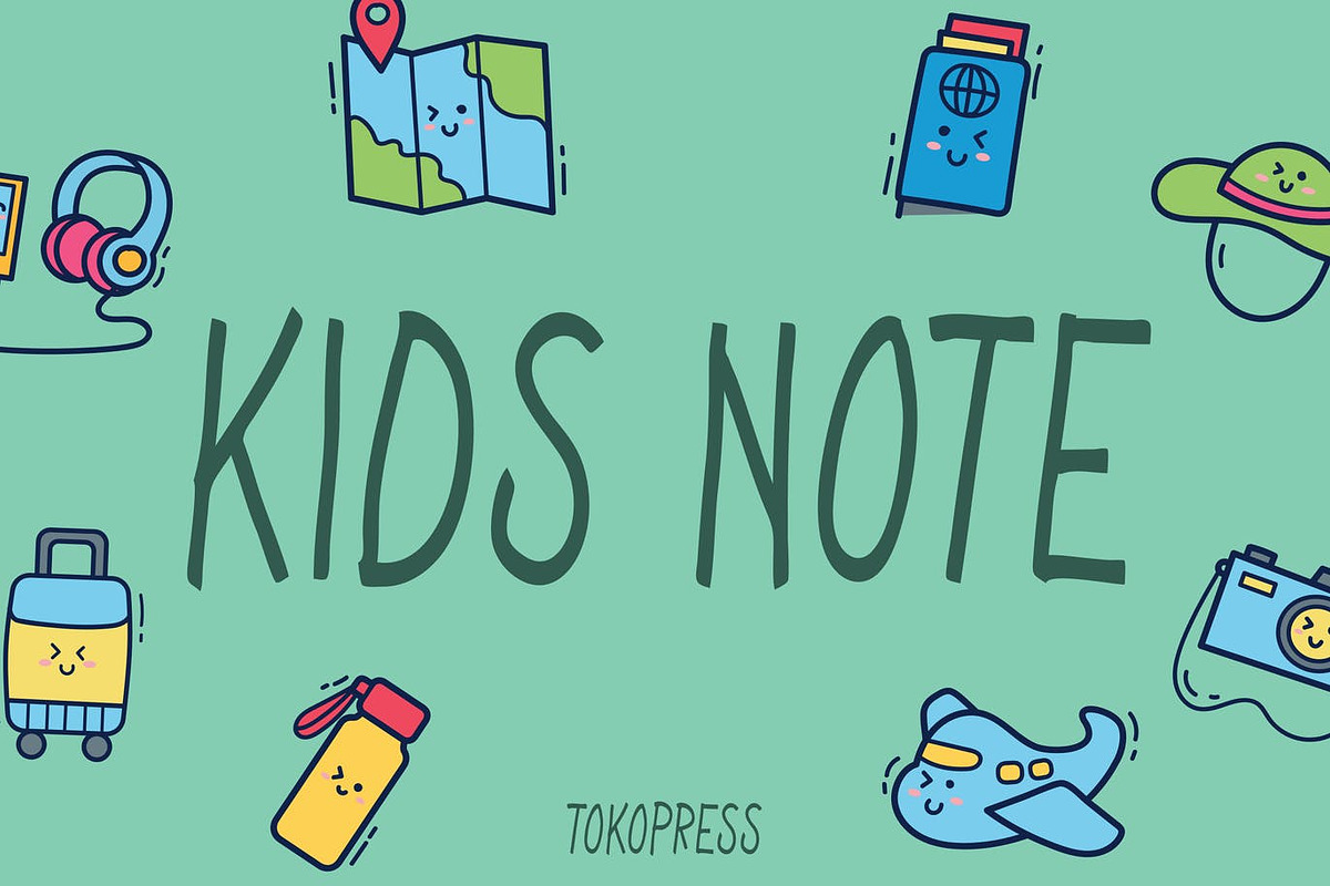 Kids Note - Handwriting font, a Sans Serif Font by TokoPress (Photo 1 of 10)