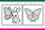 Butterfly Coloring Pages, an Illustration by LightExpress (Thumbnail 4 of 5)
