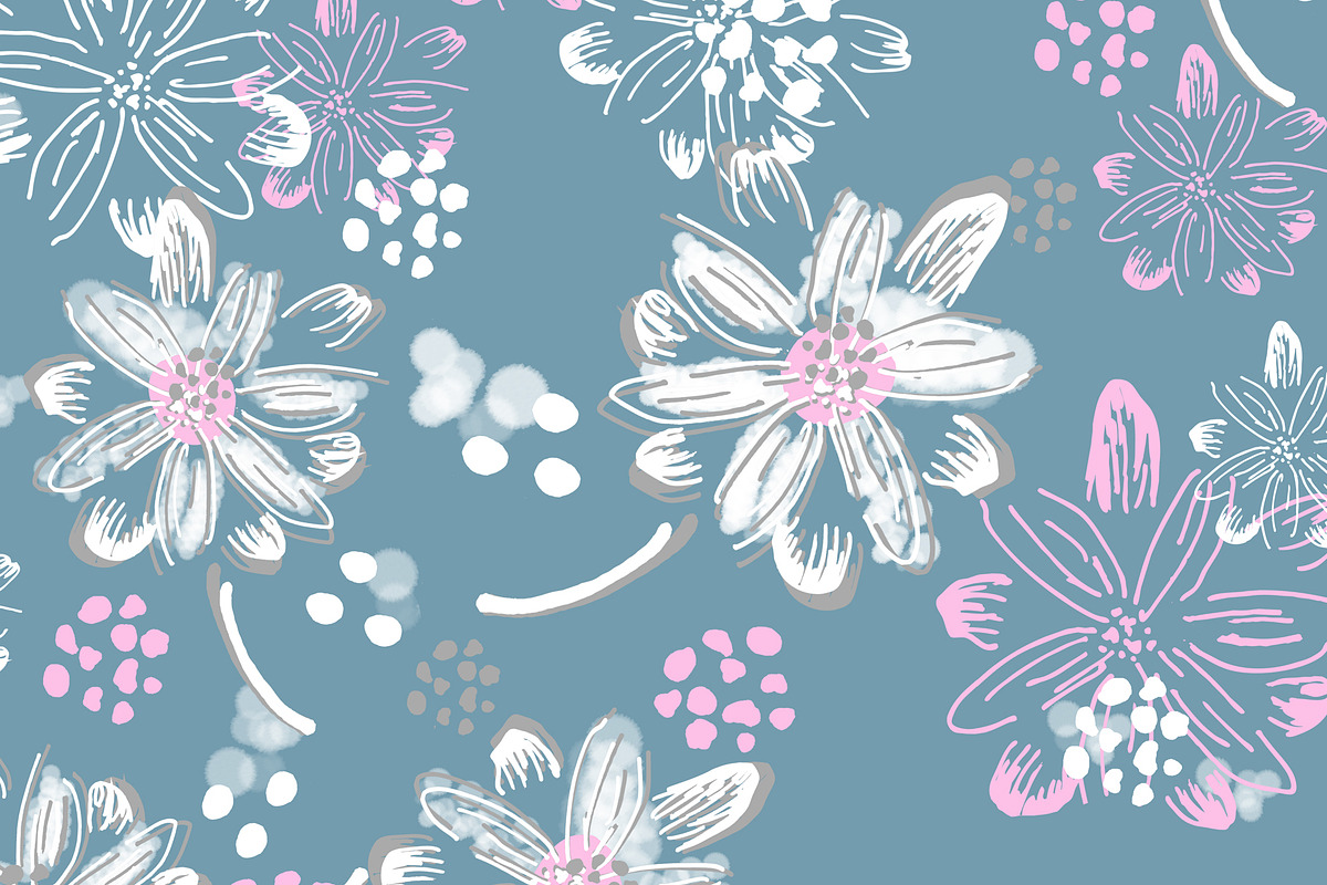 Lacy Drawn Floral Seamless Pattern, a Pattern Graphic by Sharon Schwalbe (Photo 6 of 6)
