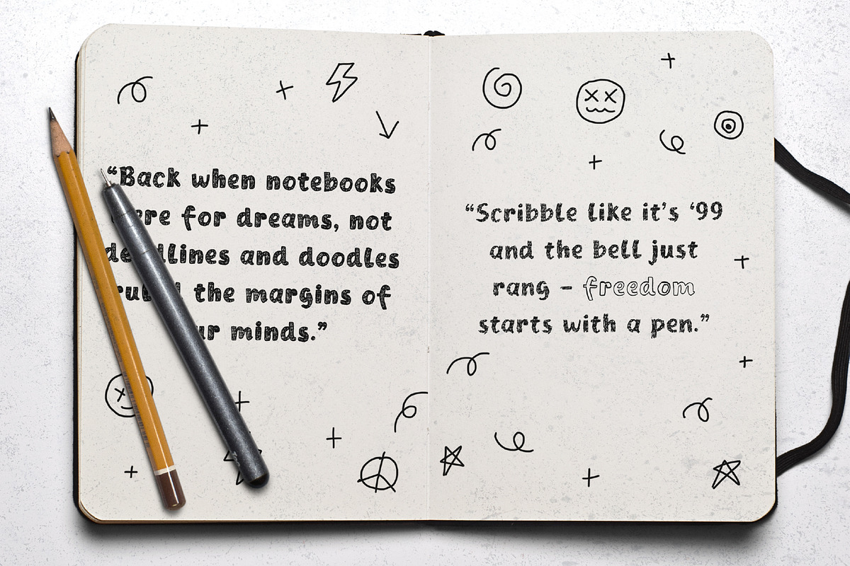Scribble Dribble - Doodle hand-drawn, a Handwritten Font by LTNG STUDIO (Photo 7 of 9)