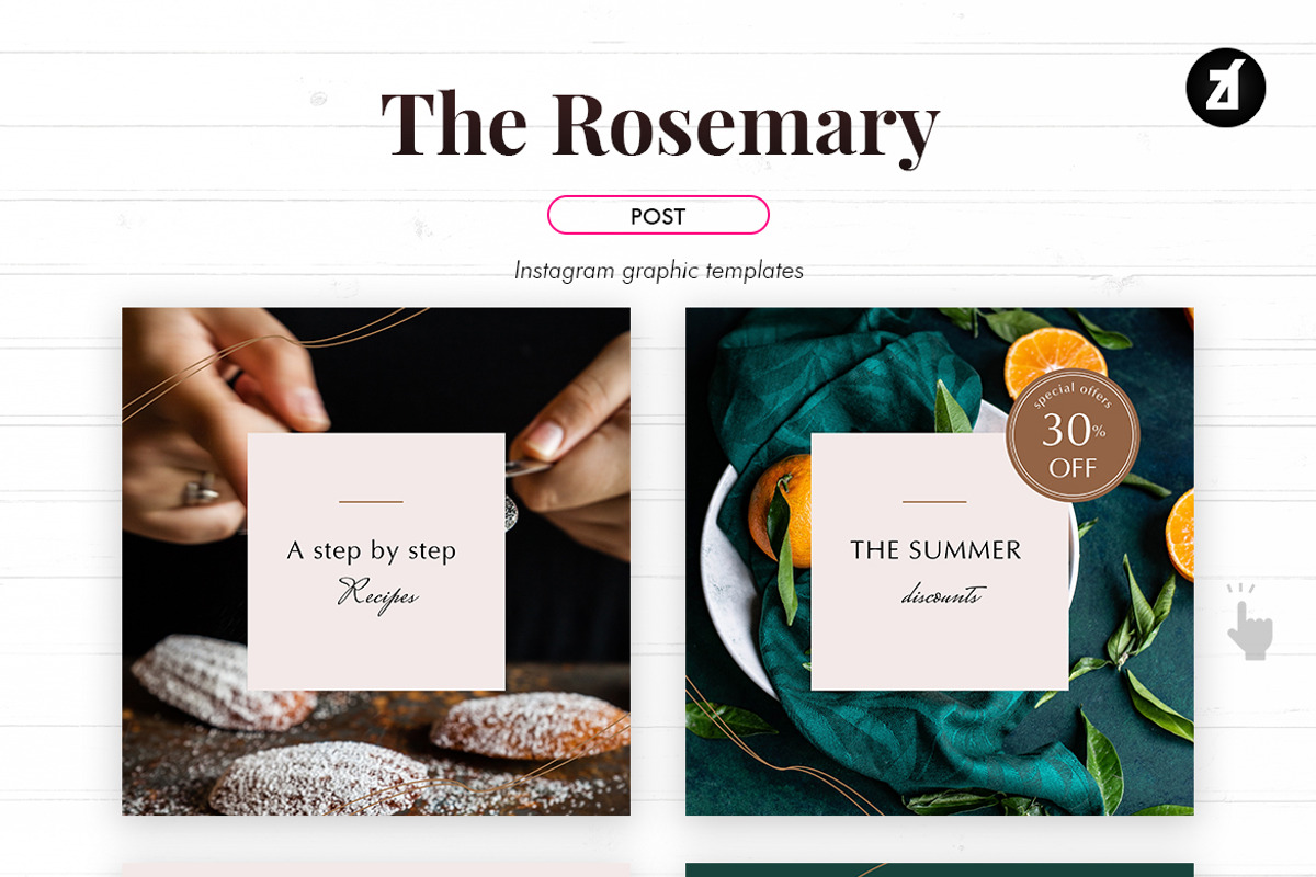 The Rosemary social media template, a Social Media Template by Chanut is industries (Photo 2 of 8)
