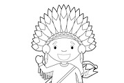 125x Kids of the World for Coloring, an Education Illustration by asantosg (Thumbnail 22 of 23)