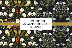 Art Nouveau Floral Patterns