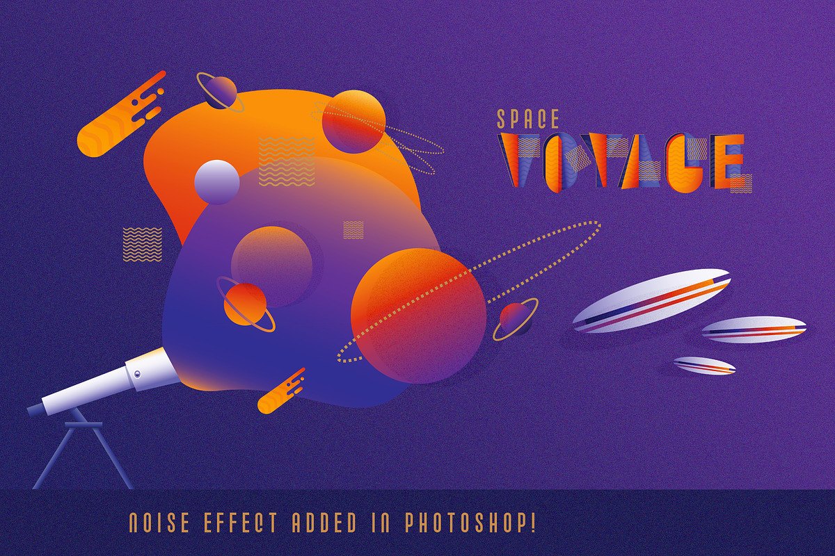 Space Voyage - Retro Design Toolkit, an Object Illustration by Polar Vectors (Photo 6 of 23)