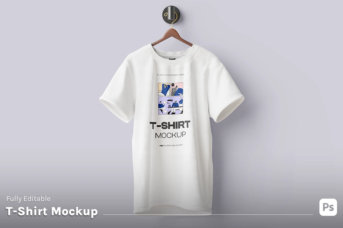 T-Shirt Mockup - Flat Lay View, a Shirt Mockup by graphicsauce (Photo 1 of 4)