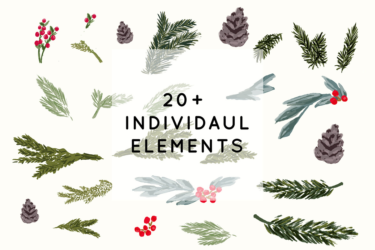 Winter Holiday Foliage, an Illustration by Shiny Penny Studio (Photo 8 of 10)