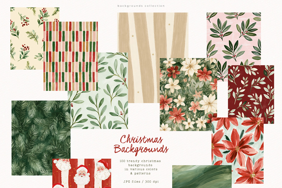 100 Christmas Backgrounds, a Background Graphic by PeDe Designs (Photo 13 of 16)
