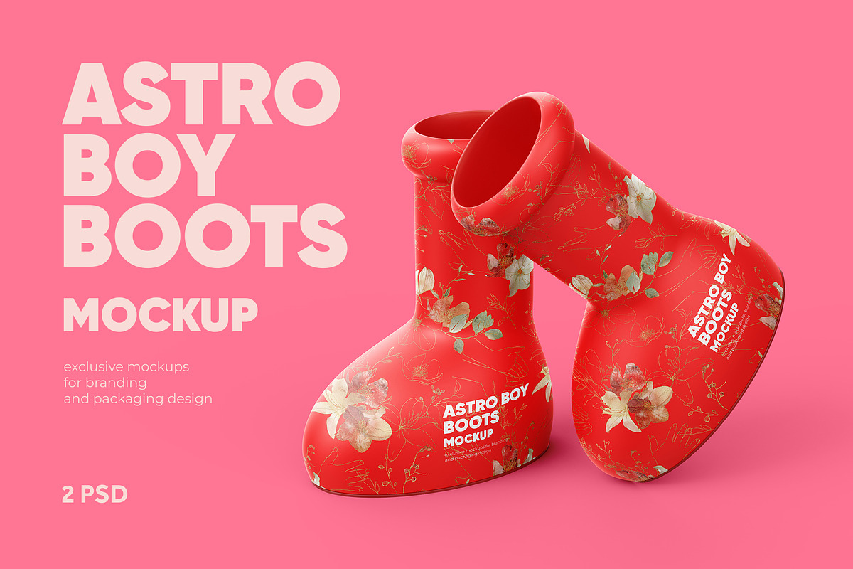 Astro Boy Boots Mockup - 2 PSD, a Product Mockup by easymock (Photo 1 of 10)