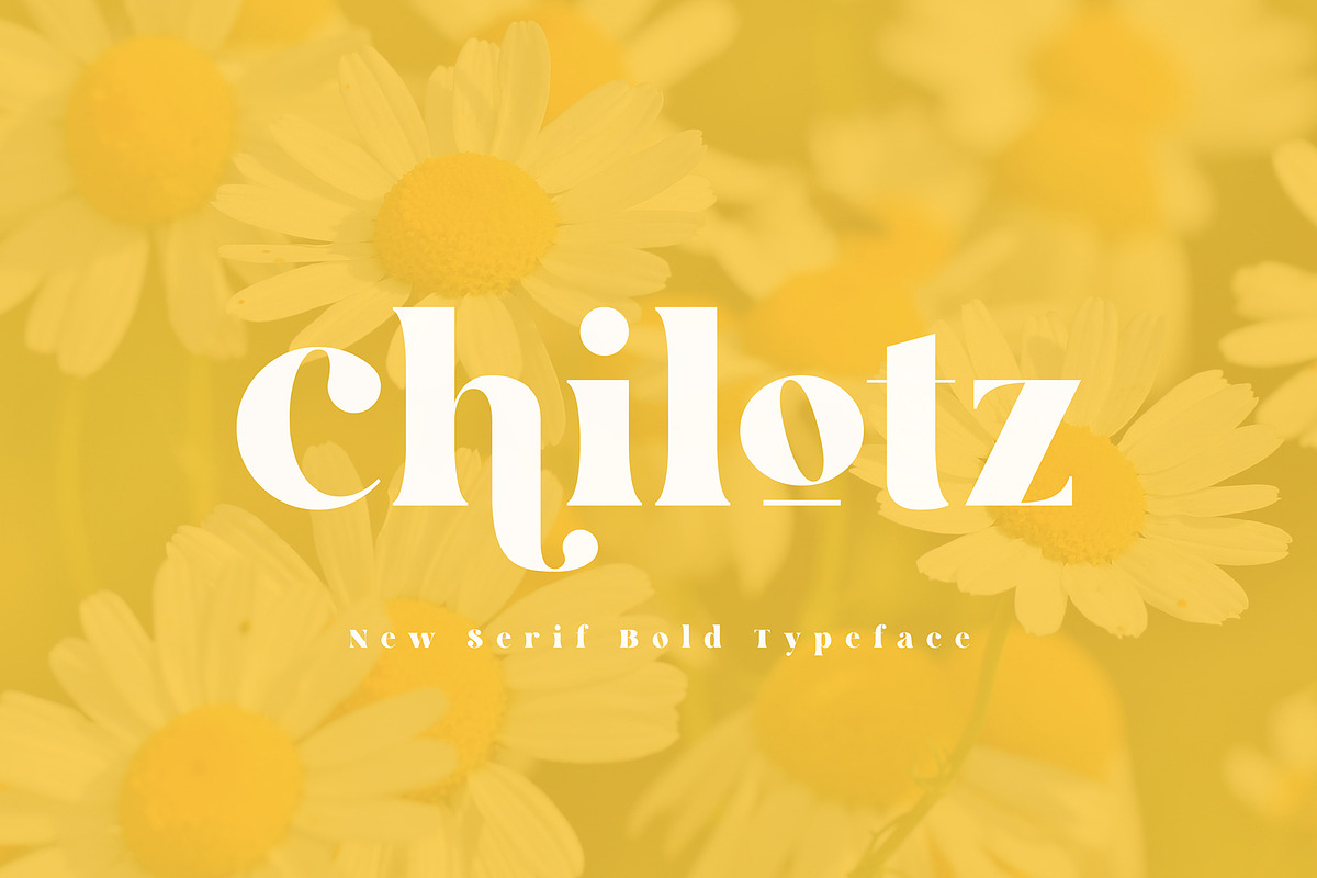 Chilotz | Serif Bold typeface, a Serif Font by Nowpe Studio (Photo 1 of 6)