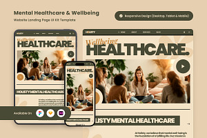 Holisty - Health UI Design Template, a Landing Page Template by productype1