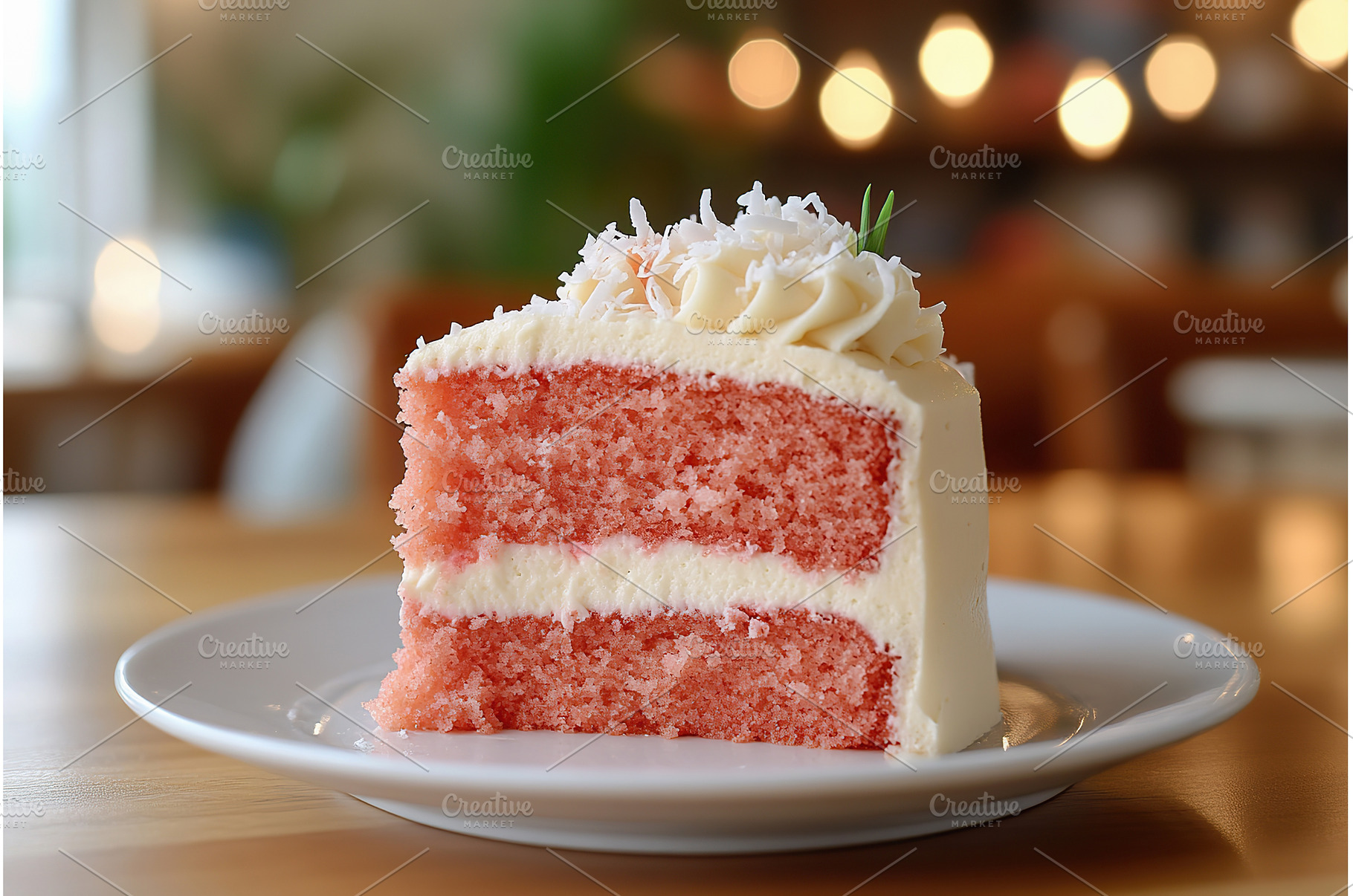Delicious guava coconut slice served, a Food & Drink Photo by Lermont51