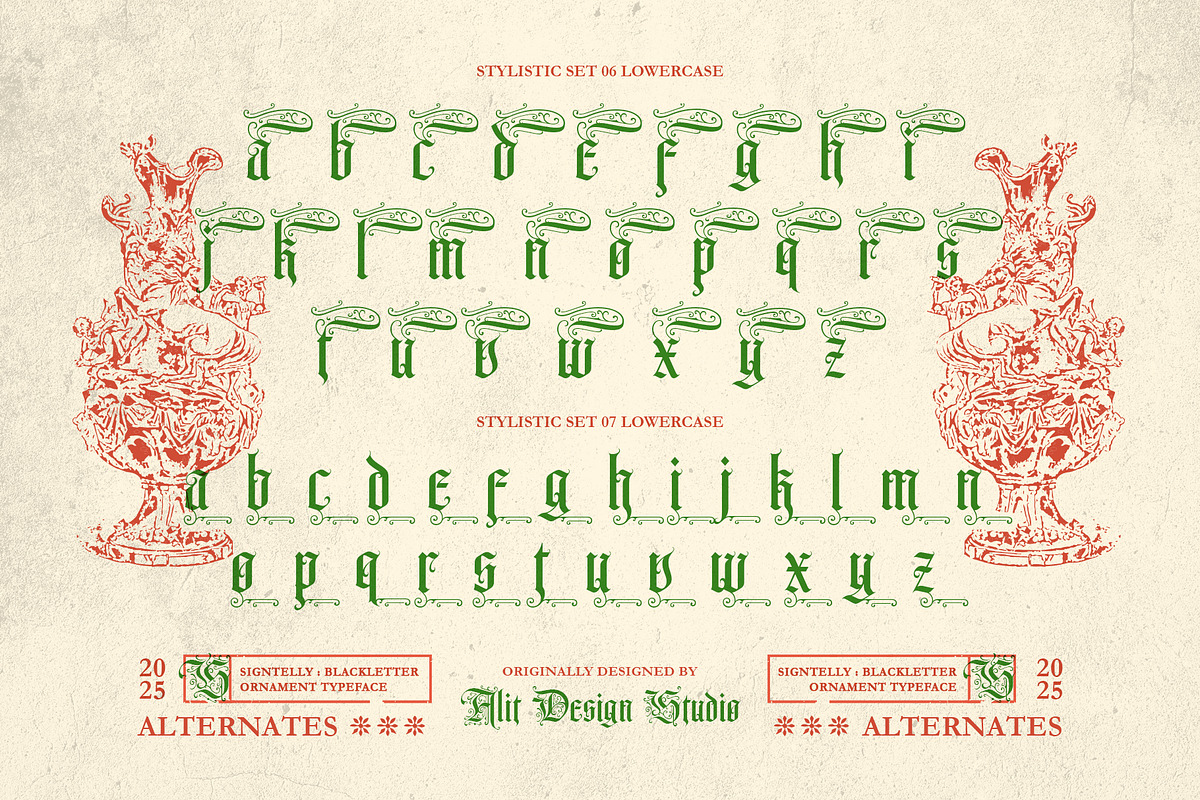 Signtelly Typeface, a Blackletter Font by alit design (Photo 18 of 20)