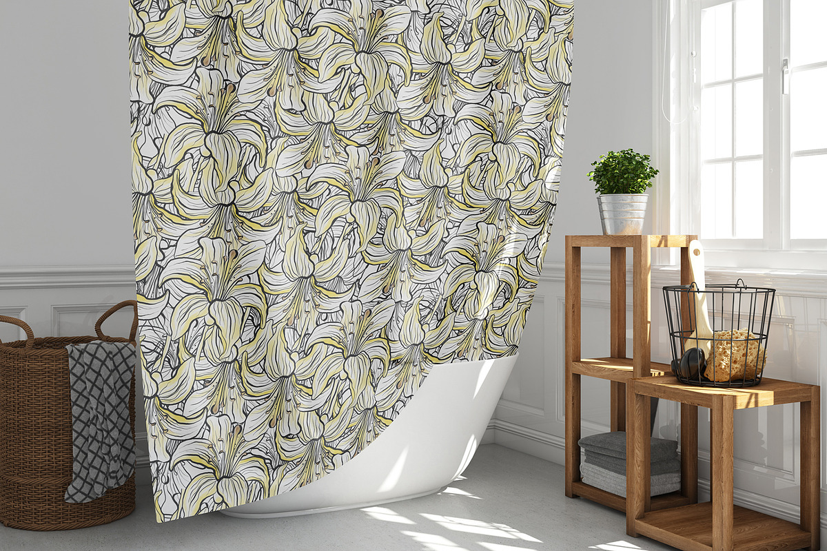 Seamless patterns - Lilies, a Pattern Graphic by Pollyksena (Photo 4 of 4)