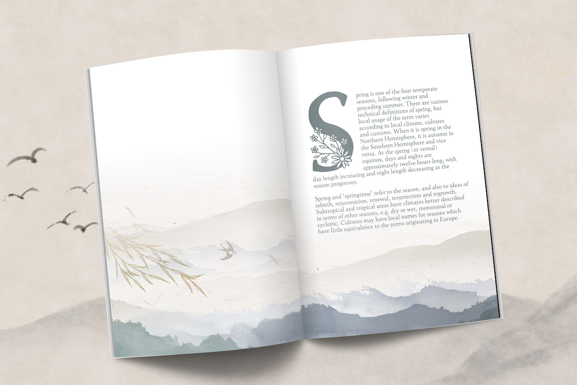 Bahor - Floral Spring Typeface, a Serif Font by Franzi draws (Photo 5 of 5)