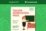 Teacher Appreciation Week Canva, a Design Template by TemplateCastleStore (Thumbnail 1 of 3)