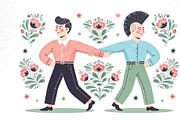 Vintage Floral Character, a Person Illustration by StockVerse Creative (Thumbnail 5 of 7)