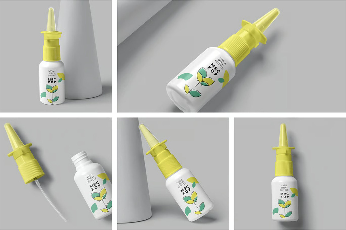 Nasal Spray Mockups, a Product Mockup by megostudi0 (Photo 1 of 7)