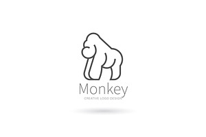 Gorilla Logo, Monkey Logo Templet