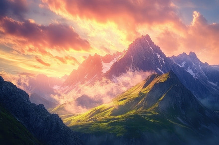 Stunning mountain peaks under a colo, a Photo by Iftikhar Alam
