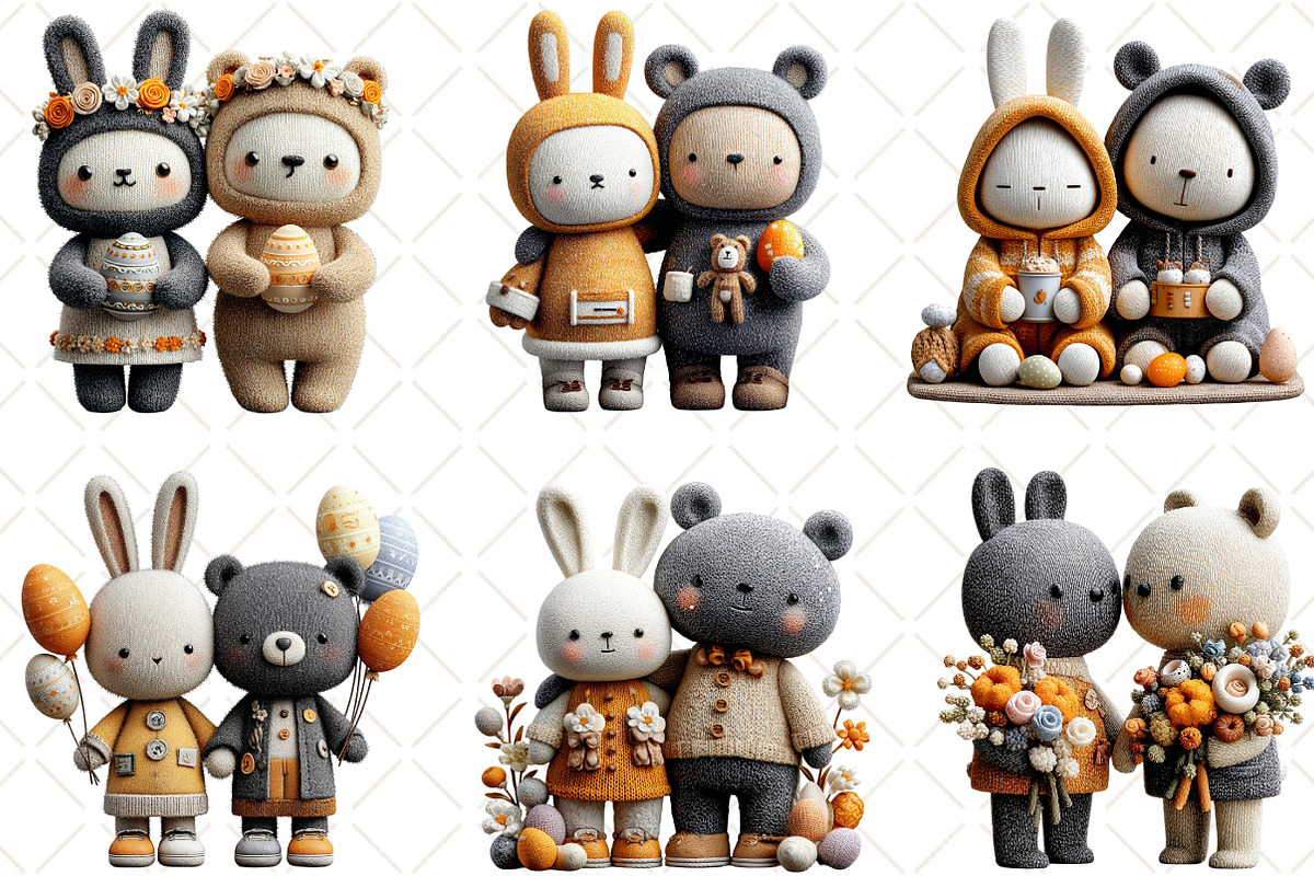 Whimsical Easter Rabbit And Bear, an Illustration by Black Bird Studio (Photo 4 of 6)