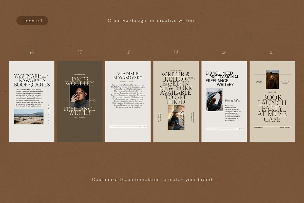 Writers Social Media Pack + Stories, a Social Media Template by September 5th (Photo 16 of 22)