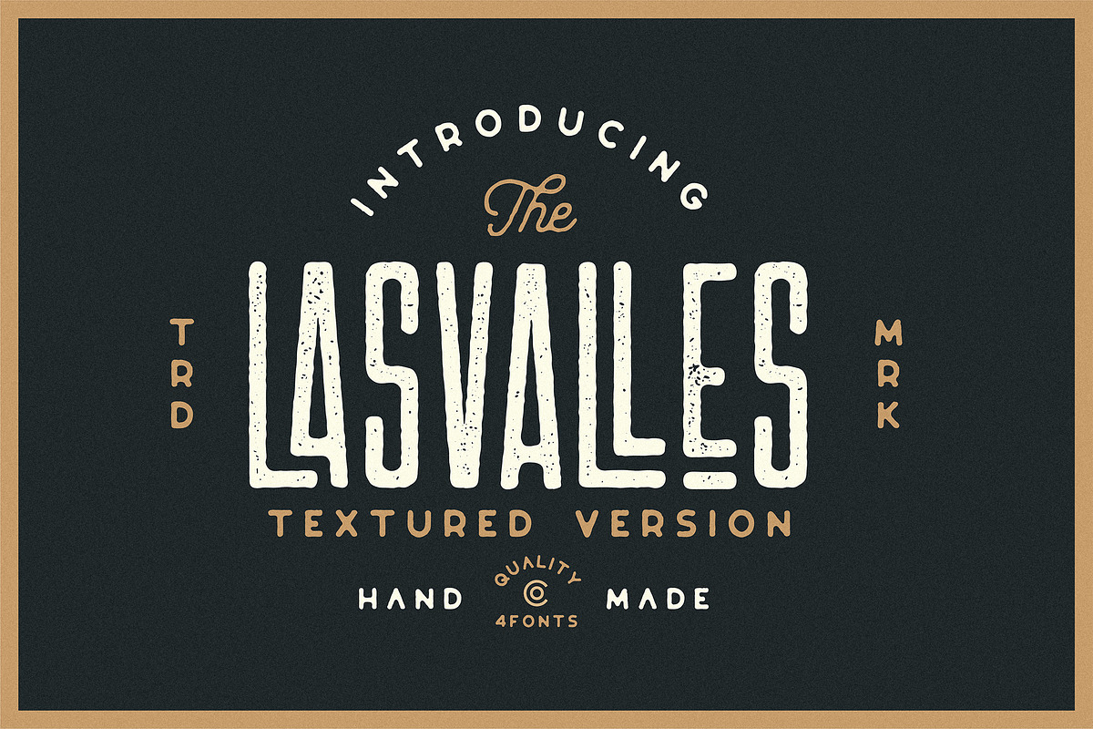 Las Valles Textured Typeface preview 2