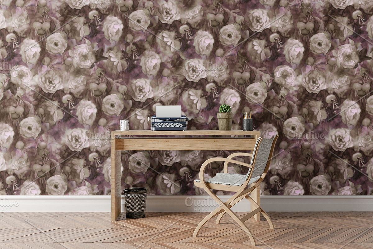 Moody Roses Seamless Patterns, a Pattern Graphic by Sveta Aho