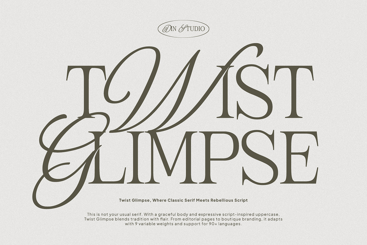 Twist Glimpse, a Font by din-studio.com (Photo 1 of 16)