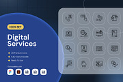 Digital Services Icon, an Outline Icon by Nathaya Studio (Thumbnail 1 of 2)