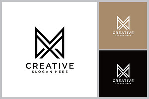 letter m logo, logo m, initia, a Branding & Logo Template by quadrazo