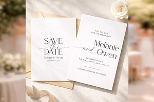 Elegant Save Date Canva bd005, an Invitation Template by TyphoonStudio
