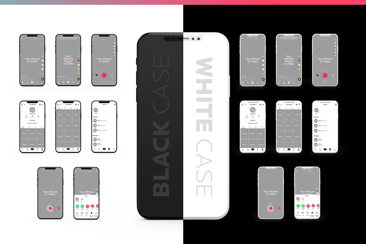 TikTok Smartphone Mockup, a Templates & Theme by MDG (Photo 7 of 7)