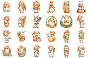 Watercolor Funny Easter Clipart, an Illustration by Sublimation Artist (Thumbnail 2 of 7)