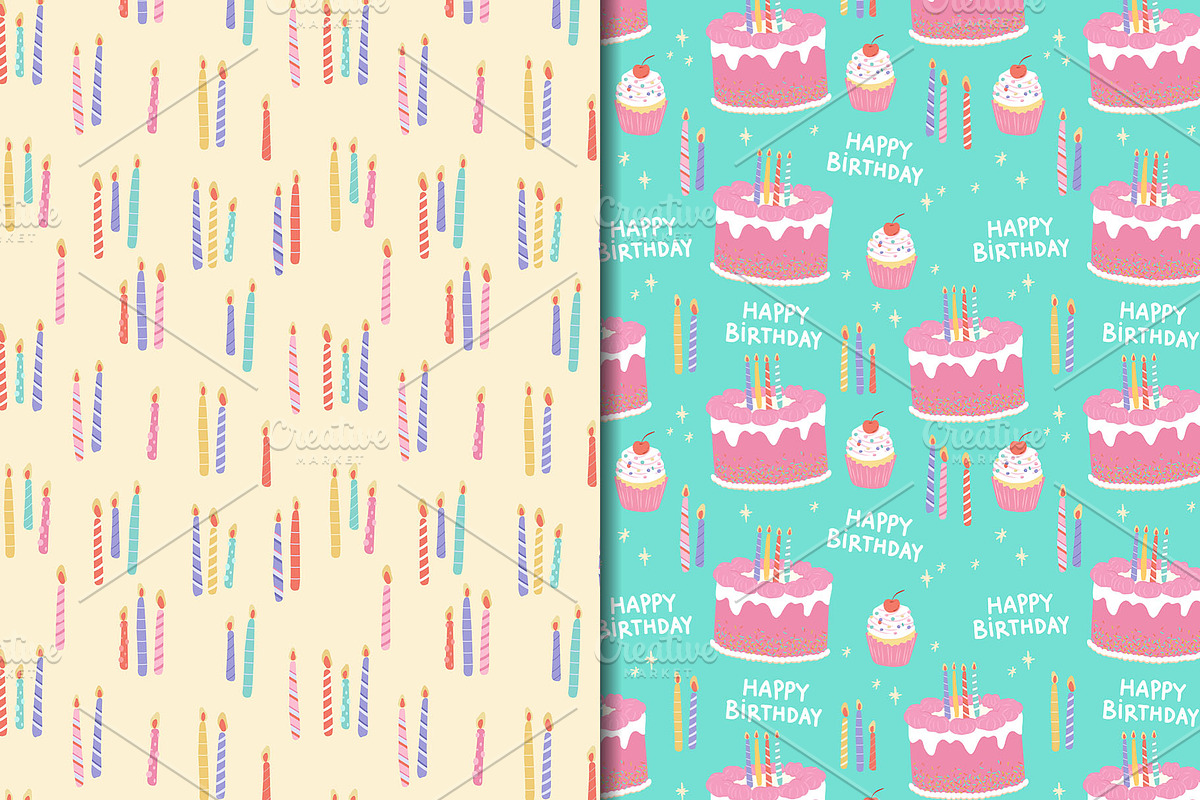 Colorful Fun Sweet Birthday Pattern, a Pattern Graphic by CreativeChristiana (Photo 6 of 9)